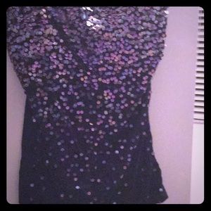 Express purple sequin top